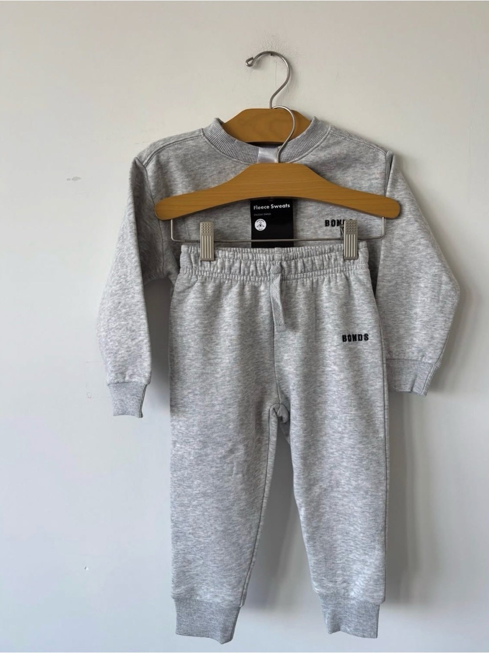 Bonds Light Grey Kids Fleece Joggers